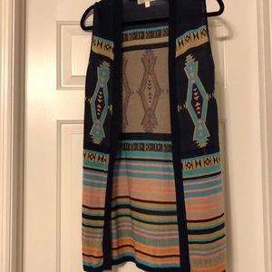 Aztec cardigan tank